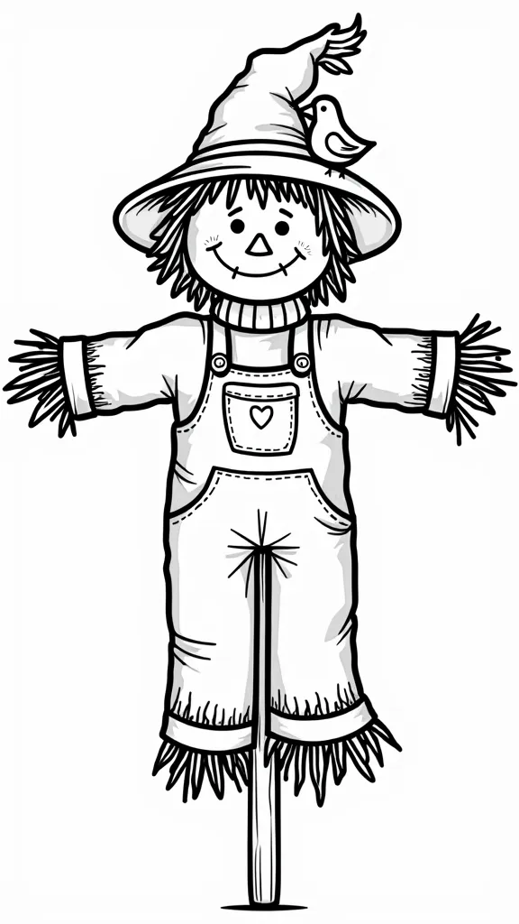 printable scarecrow coloring pages